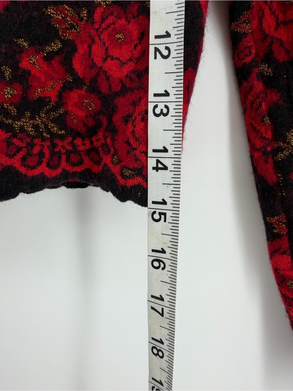 Vintage 90s Kenzo Studio Tapestry Floral Cropped Cardigan Sweater M Wool⁠ - Picture 5 of 6